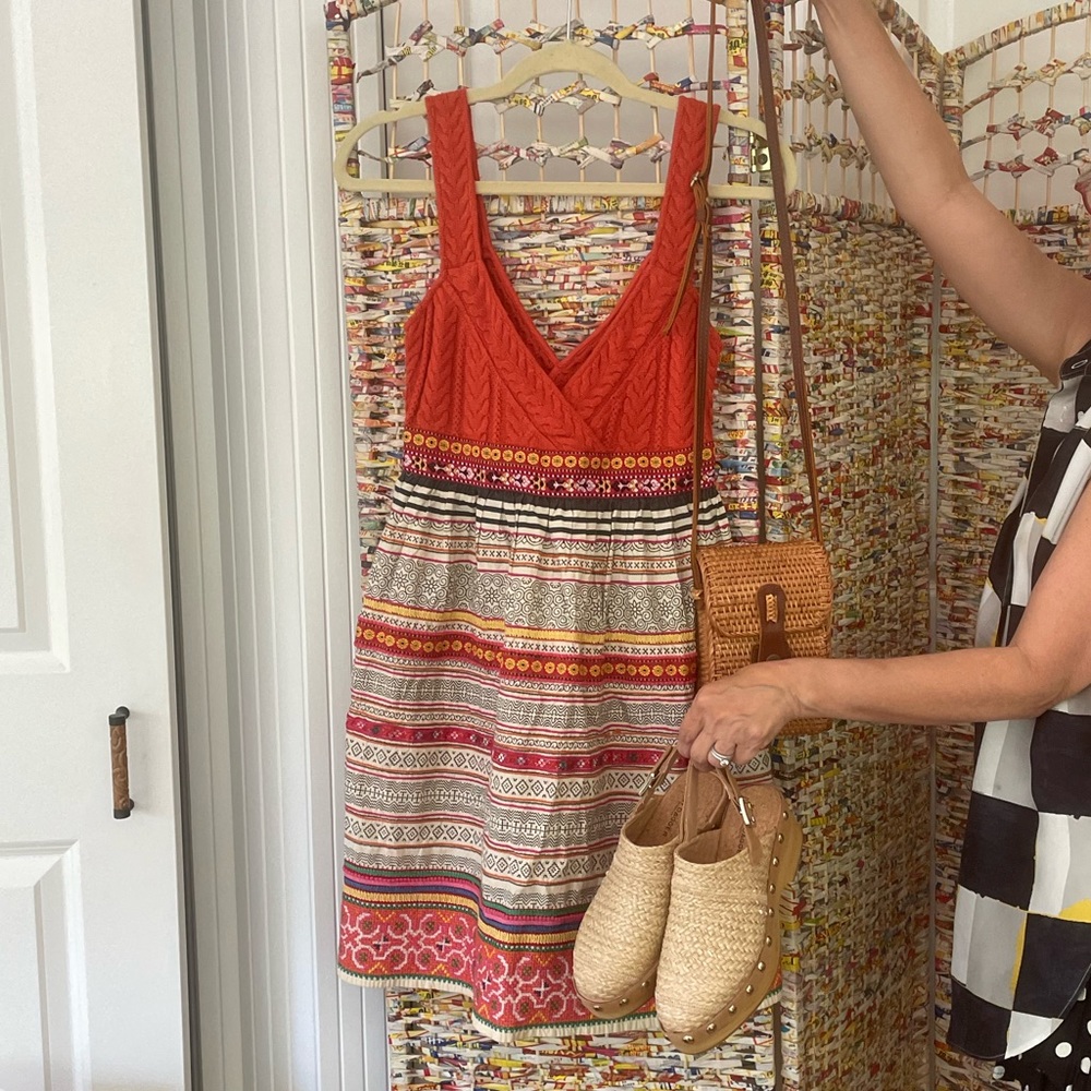Free People knit + cotton stripe dress